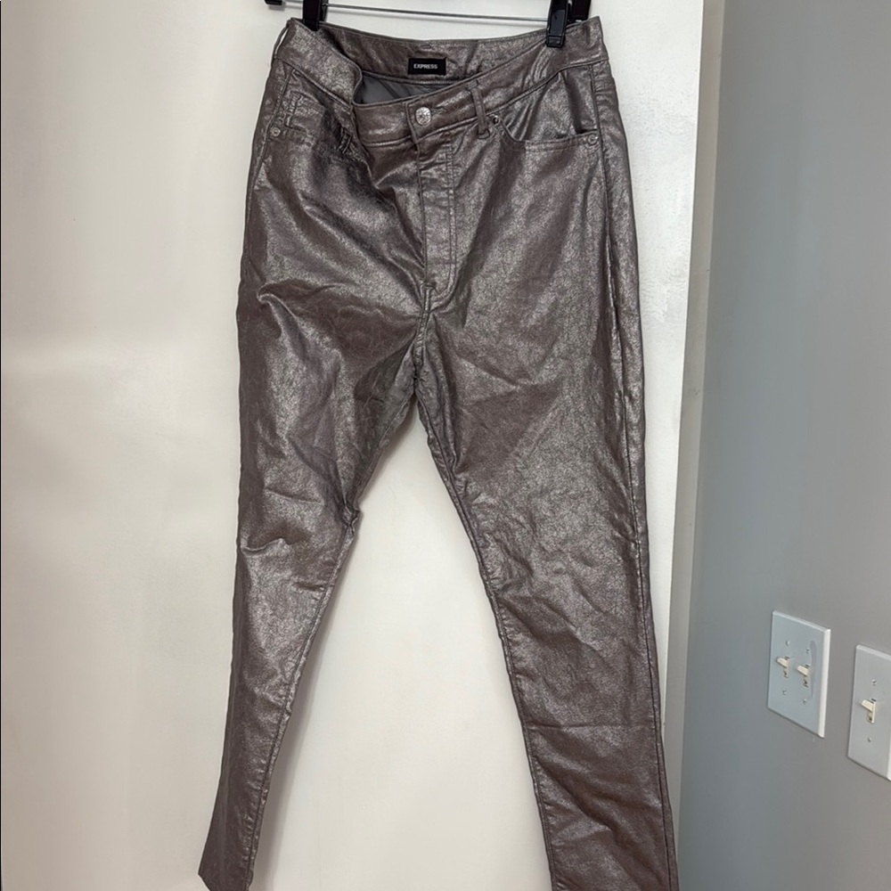 Express Metallic Skinny Pants
